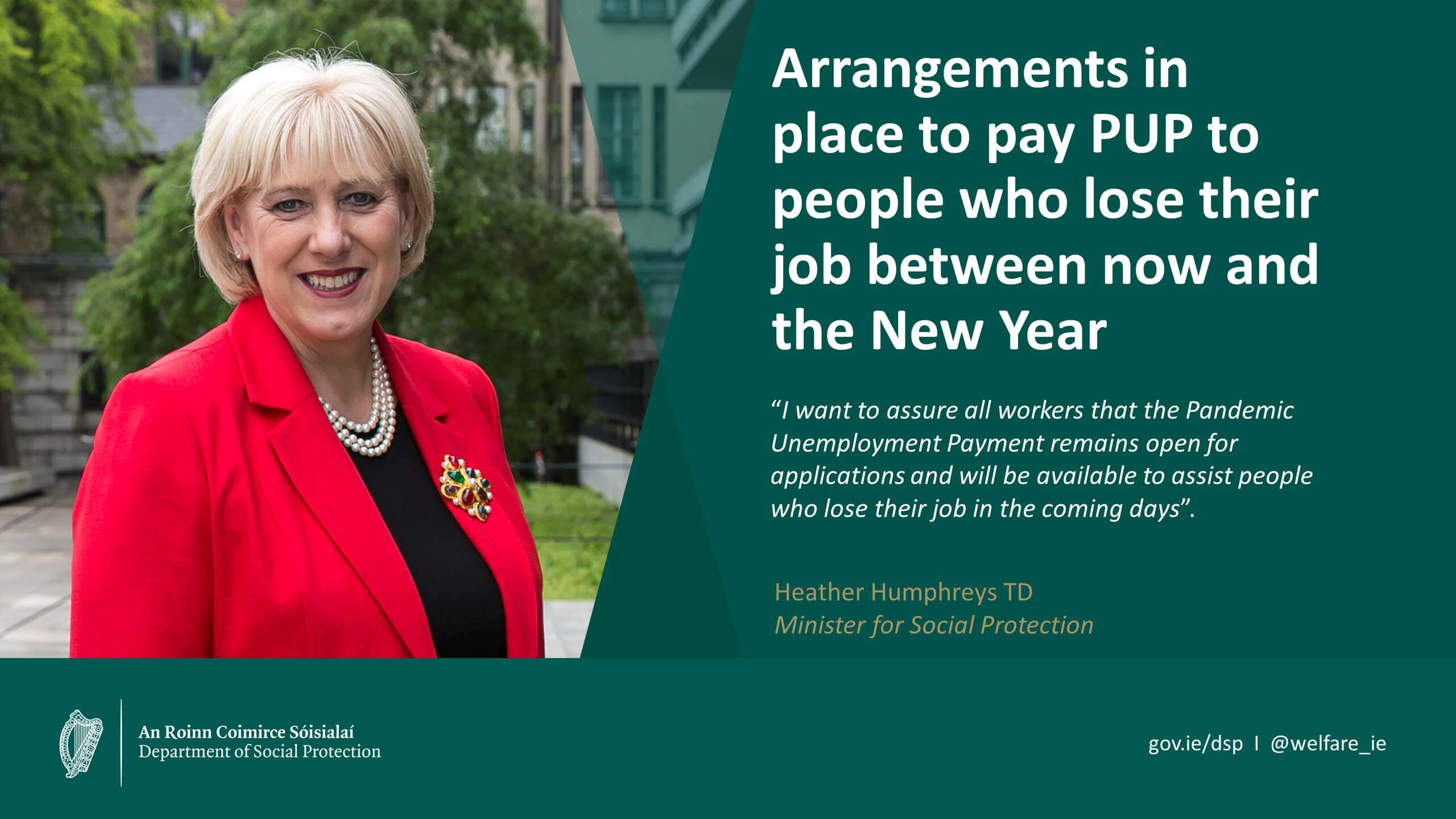 Minister Humphreys via @mywelfare_ie Twitter