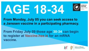 COVID-19: Irlanda Libera Vacina da Janssen Para Maiores de 18 Anos
